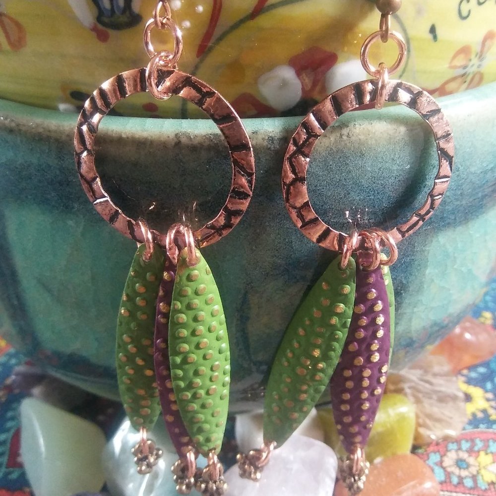 COPPER CIRCLE DANGLES